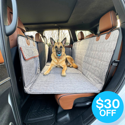 Backseat Extender for Dogs - Grey with Door Covers